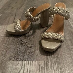 DV by Dolce Vita Metallic Braided Heels
